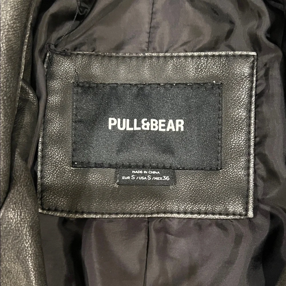 Pull&Bear Dark Gray Biker Jacket for Men - Picture 4 of 8